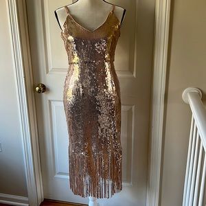 Lulu’s Anjou Sequin Fringe Dress